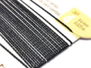 Fir matase naturala pentru insirat perle si margele nr 4 - 0.60mm negru (2metri)