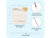 Fir matase naturala pentru insirat perle si margele nr 6 - 0.70mm alb (2metri)