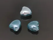 Margele de portelan inima 10x9x7mm cobalt blue