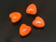 Margele de portelan inima 10x9x7mm portocaliu