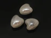 Margele de portelan inima 10x9x7mm bej