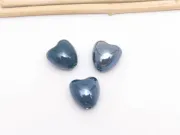 Margele de portelan inima 10x9x7mm cobalt blue