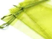 Saculet organza verde masliniu 15x10cm