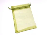 Saculet organza verde masliniu 15x10cm