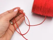 Rola snur nylon pentru bratari grosime 1.5mm rosu (150m)