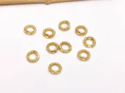 Zale sudate cu doua orificii pentru terninatie bijuterii 5x1mm auriu (1buc)