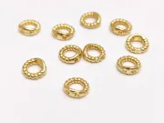 Zale sudate cu doua orificii pentru terninatie bijuterii 5x1mm auriu (1buc)