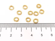 Zale sudate cu doua orificii pentru terninatie bijuterii 5x1mm auriu (1buc)
