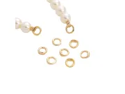 Zale sudate cu doua orificii pentru terninatie bijuterii 5x1mm auriu (1buc)