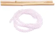 Margele cristal rondel 3x2mm roz opal lustered (sirag)