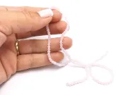 Margele cristal rondel 3x2mm roz opal lustered (sirag)