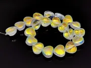 Margele sticla inima 10mm transparent AB (sirag)