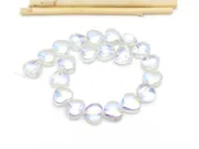 Margele sticla inima 10mm transparent AB (sirag)