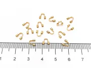 Protectie sarma otel inoxidabil 304 placat cu aur 18K - 5.5x5mm (1buc)