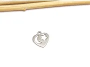 Charm otel inoxidabil 201 inima 12x11mm