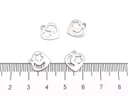 Charm otel inoxidabil 201 inima 12x11mm