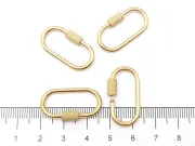 Inchizatoare otel inoxidabil 304 auriu placat IP oval 26x14x4mm