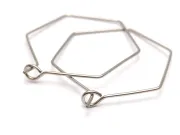 Tortite cercei otel inoxidabil 304 hexagon 32x26x24mm (2buc)