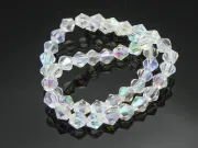 Margele cristal biconic 4mm transparent AB (sirag)
