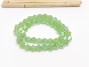 Margele cristal biconic 6mm verde opal lustered (sirag)
