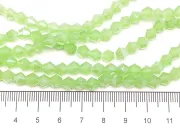 Margele cristal biconic 6mm verde opal lustered (sirag)