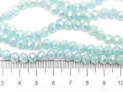 Margele cristal rondel fatetat 6x4mm aqua opal AB (sirag)