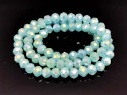 Margele cristal rondel fatetat 6x4mm aqua opal AB (sirag)