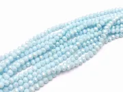 Margele cristal rondel fatetat 6x4mm albastru celest opac lustered (sirag)