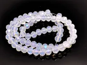 Margele cristal rondel fatetat 6x4mm opal heliotrop (sirag)