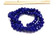 Margele cristal rondel fatetat 6x4mm blue opac (sirag)