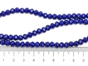 Margele cristal rondel fatetat 6x4mm blue opac (sirag)
