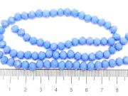 Margele cristal rondel fatetat 6x4mm albastru opac (sirag)