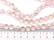 Margele cristal rotund micofatetat electroplacat 7.5~8mm roz AB (sirag)