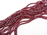 Margele cristal rotund fatetat 3~3.5mm burgundy lustered (sirag)