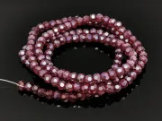 Margele cristal rotund fatetat 3~3.5mm burgundy lustered (sirag)
