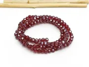 Margele cristal rotund fatetat 3~3.5mm burgundy lustered (sirag)