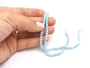 Margele cristal rotund fatetat 4mm aqua opac lustered (sirag)