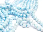 Margele cristal rotund fatetat 4mm aqua opac lustered (sirag)
