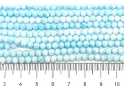 Margele cristal rotund fatetat 4mm aqua opac lustered (sirag)
