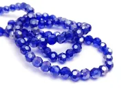 Margele cristal rotund fatetat 6mm blue lustered (sirag)