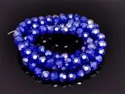 Margele cristal rotund fatetat 6mm blue lustered (sirag)