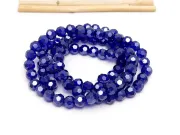 Margele cristal rotund fatetat 6mm blue inchis lustered (sirag)