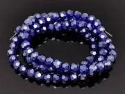 Margele cristal rotund fatetat 6mm blue inchis lustered (sirag)