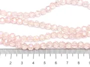 Margele cristal rotund fatetat 6mm roz AB (sirag)