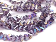 Margele cristal triunghi 3.5x4x3.5mm indigo AB (sirag)