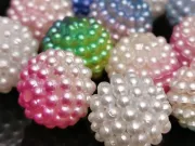 Margele acrilice mure perlate 12mm multicolor (50buc)