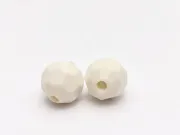 Margele acrilice fatetate 10mm ivory (50buc)
