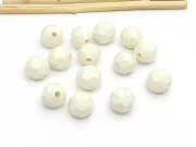 Margele acrilice fatetate 10mm ivory (50buc)