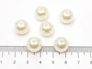 Margele acrilice perlate 12mm ivory (25buc)
