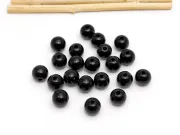 Margele acrilice 8mm negru (50buc)